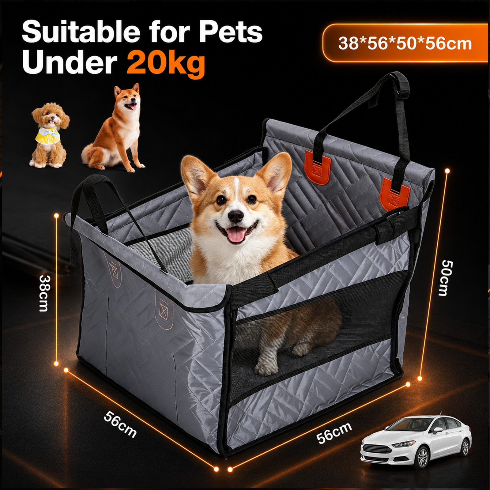 seggiolino per cani da auto